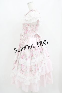 画像2: metamorphose / フローレンスケープ付きミディアムジャンパースカート サイズ1 ピンク H-25-06-06-014-ME-OP-NS-ZH