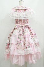 画像3: metamorphose / フローレンスケープ付きミディアムジャンパースカート サイズ1 ピンク H-25-06-06-014-ME-OP-NS-ZH (3)