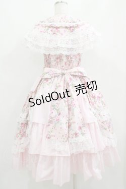 画像3: metamorphose / フローレンスケープ付きミディアムジャンパースカート サイズ1 ピンク H-25-06-06-014-ME-OP-NS-ZH