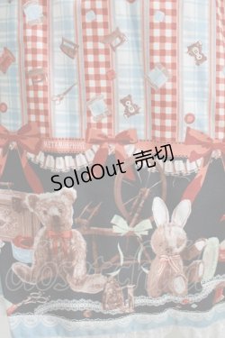 画像4: metamorphose / 【プラスサイズ】Happy Sewing Time フリルジャンパースカート+ヘッドドレスセット プラスサイズ サックス/赤 H-25-06-06-015-ME-OP-NS-ZH