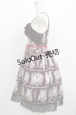 画像2: ALICE and the PIRATES / Cock Robin〜Mother goose〜柄ジャンパースカートII Free ボルドー H-25-06-06-020-PA-OP-NS-ZH