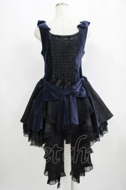 画像3: FRILL / 鳥かご刺繍フリルジャンパースカート  ネイビー×ブラック H-25-06-07-028-HN-OP-KB-ZH