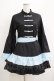 画像1: NieR Clothing / フリル付きフレア袖配色ワンピース【DESIGN CHINA】 F 黒×サックス H-25-06-07-031-PU-OP-KB-ZH (1)