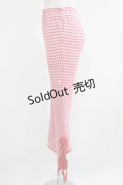 画像2: Candy Stripper / GINGHAM RIBBON FLAREパンツ  レッド H-25-06-07-034-PU-PA-KB-ZH