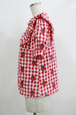 画像2: Candy Stripper / BE MY STRAWBERRYシャツ  レッド H-25-06-07-045-PU-BL-KB-ZH