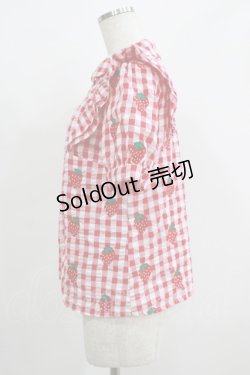 画像2: Candy Stripper / BE MY STRAWBERRYシャツ  レッド H-25-06-07-045-PU-BL-KB-ZH