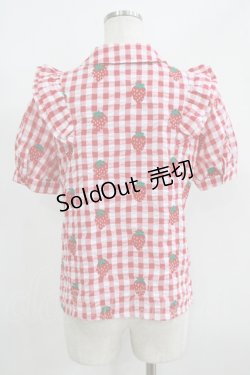 画像3: Candy Stripper / BE MY STRAWBERRYシャツ  レッド H-25-06-07-045-PU-BL-KB-ZH