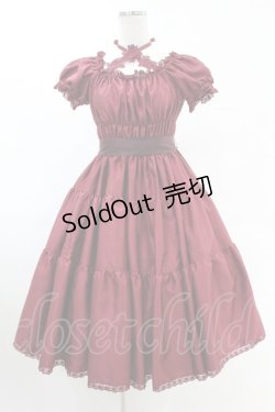 画像1: Enchantlic Enchantilly / ワンダーティアードワンピース M ヴィクトリアンワインレッド H-25-06-07-1041-LO-OP-NS-ZH