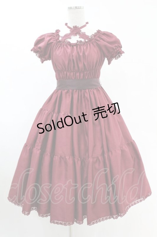 画像1: Enchantlic Enchantilly / ワンダーティアードワンピース M ヴィクトリアンワインレッド H-25-06-07-1041-LO-OP-NS-ZH (1)