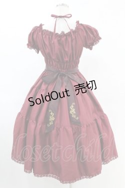 画像2: Enchantlic Enchantilly / ワンダーティアードワンピース M ヴィクトリアンワインレッド H-25-06-07-1041-LO-OP-NS-ZH