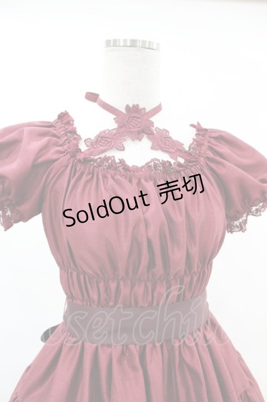 画像4: Enchantlic Enchantilly / ワンダーティアードワンピース M ヴィクトリアンワインレッド H-25-06-07-1041-LO-OP-NS-ZH (4)