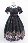画像1: Enchantlic Enchantilly / すみれ姫の王冠ワンピース Free ブラック H-25-06-07-1042-LO-OP-NS-ZH (1)