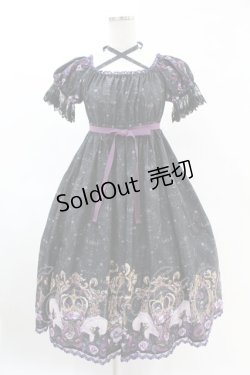 画像1: Enchantlic Enchantilly / すみれ姫の王冠ワンピース Free ブラック H-25-06-07-1042-LO-OP-NS-ZH