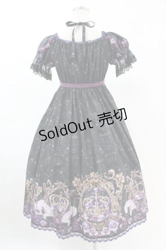画像2: Enchantlic Enchantilly / すみれ姫の王冠ワンピース Free ブラック H-25-06-07-1042-LO-OP-NS-ZH (2)