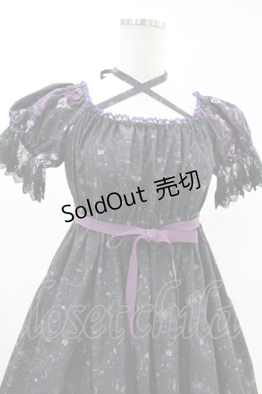画像4: Enchantlic Enchantilly / すみれ姫の王冠ワンピース Free ブラック H-25-06-07-1042-LO-OP-NS-ZH (4)
