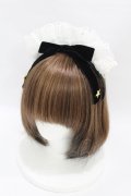 Angelic Pretty / Holyリボンメイドカチューシャ  ホワイト/ブラック H-25-06-07-1005-AP-ZA-NS-ZH