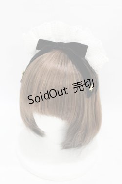 画像1: Angelic Pretty / Holyリボンメイドカチューシャ  ホワイト/ブラック H-25-06-07-1005-AP-ZA-NS-ZH