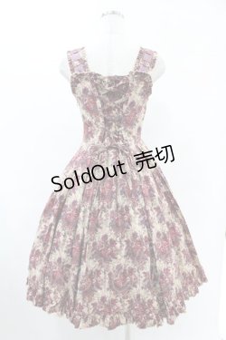 画像2: metamorphose / ゴブランプリントタックフレアジャンパースカート Free ボルドー H-25-06-07-1046-ME-OP-NS-ZH