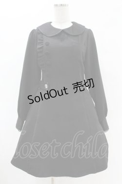 画像1: DearMyLove / パイピングフリルナースワンピース L ブラック H-25-06-07-1055-EL-OP-NS-ZH