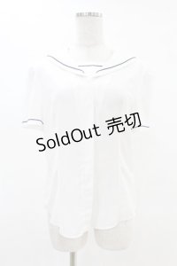 NO.S PROJECT / セーラーブラウス L ホワイト H-25-06-07-1061-LO-BL-NS-ZH