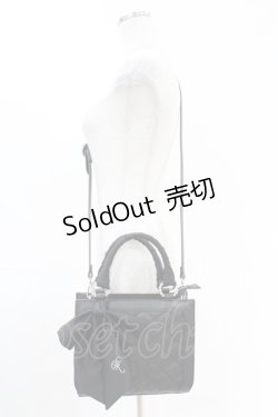 画像1: Swankiss / UT SK ribbon BAG  ブラック H-25-06-07-1031-CA-BG-NS-ZH
