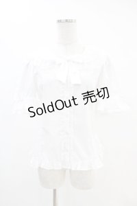 metamorphose / 両山レース半袖ブラウス サイズ1（通常サイズ） ホワイト H-25-06-07-1037-ME-BL-NS-ZH