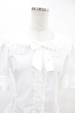画像4: metamorphose / 両山レース半袖ブラウス サイズ1（通常サイズ） ホワイト H-25-06-07-1037-ME-BL-NS-ZH
