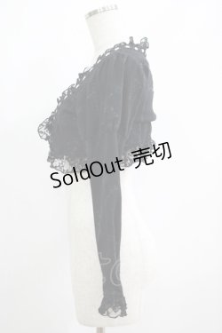 画像2: FRILL / バック刺繍ボレロ  黒 H-25-06-07-047-HN-TO-KB-ZH