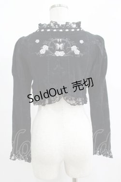 画像3: FRILL / バック刺繍ボレロ  黒 H-25-06-07-047-HN-TO-KB-ZH