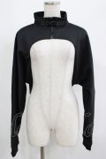 NieR Clothing / ハイネックZIPショートトップス　 F 黒 H-25-06-07-052-PU-TO-KB-ZH
