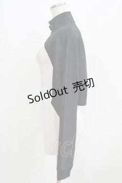 画像2: NieR Clothing / ハイネックZIPショートトップス　 F 黒 H-25-06-07-052-PU-TO-KB-ZH