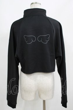 画像3: NieR Clothing / ハイネックZIPショートトップス　 F 黒 H-25-06-07-052-PU-TO-KB-ZH