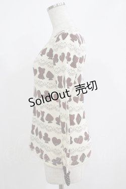 画像2: Emily Temple cute / ベアトランプチョコカットソー  オフ H-25-06-07-053-ET-TO-KB-ZH