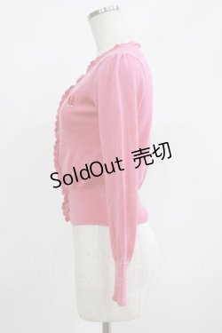 画像2: Emily Temple cute / モチーフ刺繍ニットカーディガン  ピンク H-25-06-07-054-ET-TO-KB-ZH