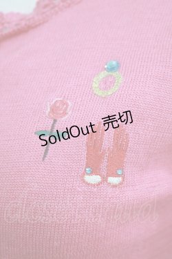 画像5: Emily Temple cute / モチーフ刺繍ニットカーディガン  ピンク H-25-06-07-054-ET-TO-KB-ZH