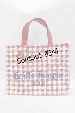 画像1: Emily Temple cute / ハートチャーム付きギンガムチェックビニールバッグ   H-25-06-07-055-ET-BG-KB-ZH