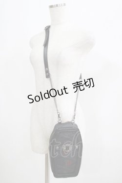 画像1: Ozz oneste / Holy Cross Shoulder BAG  黒×赤 H-25-06-07-056-OO-BG-KB-ZH