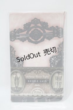 画像1: abilletage / corset tights【DOUBLE LACE】  ブラック H-25-06-07-059-GO-ZA-KB-ZH