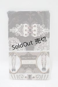 abilletage / corset tights【STRIPE LACE】  クリームブラウン H-25-06-07-060-GO-ZA-KB-ZH