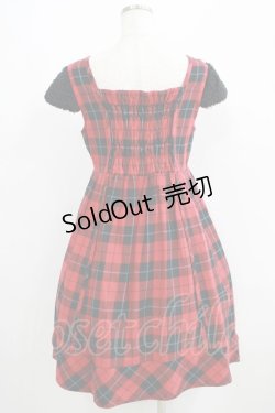 画像3: Shirley Temple / 黒猫タータンワンピース 160cm アカ H-25-06-07-006-ET-OP-KB-ZH