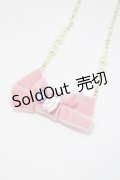 Leur Getter / ビジューリボンネックレス  ピンク H-25-10-03-1035-LU-AC-KB-ZH