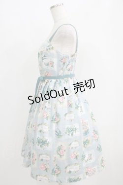 画像2: Leur Getter / Antique Cardウエストリボン付ワンピース  サックス H-25-06-07-007-LU-OP-KB-ZH