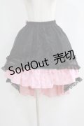 FRILL / プリントフィッシュテールスカート  黒×ピンク H-25-06-07-015-HN-SK-KB-ZH