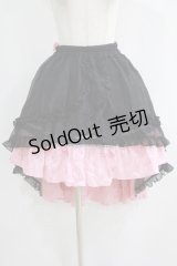FRILL / プリントフィッシュテールスカート  黒×ピンク H-25-06-07-015-HN-SK-KB-ZH