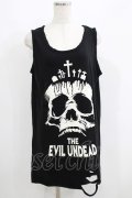 HELL CAT PUNKS /ULL ダメージタンクトップ F 黒 H-25-06-08-024-PU-TO-KB-ZH