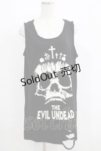 HELL CAT PUNKS /ULL ダメージタンクトップ F 黒 H-25-06-08-024-PU-TO-KB-ZH