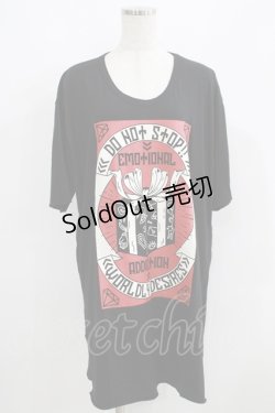 画像1: HELL CAT PUNKS / EMOTIONAL ADDICTION BIGTシャツ F 黒 H-25-06-08-025-PU-TO-KB-ZH
