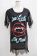 画像1: HELL CAT PUNKS / レース切り替えTシャツワンピ F 黒 H-25-06-08-028-PU-OP-KB-ZH (1)