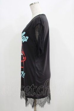 画像2: HELL CAT PUNKS / レース切り替えTシャツワンピ F 黒 H-25-06-08-028-PU-OP-KB-ZH