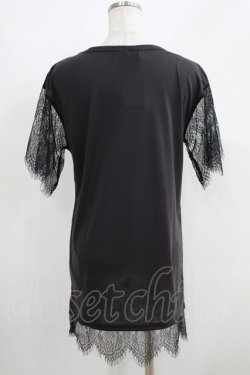 画像3: HELL CAT PUNKS / レース切り替えTシャツワンピ F 黒 H-25-06-08-028-PU-OP-KB-ZH